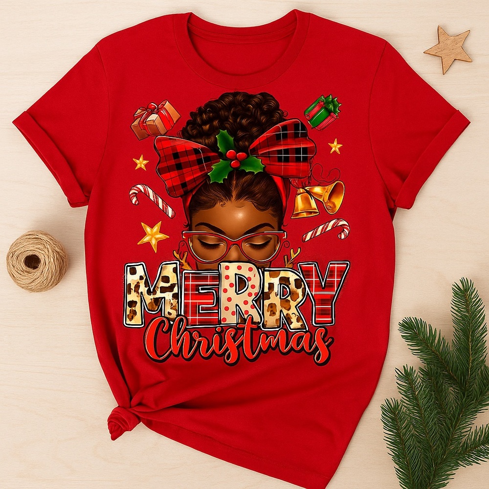 Festive Red Merry Christmas T-Shirt